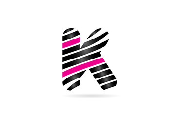alphabet letter k logo icon design typography
