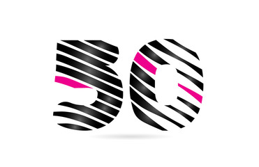 number 50 logo icon design typography