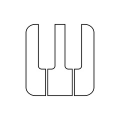 piano keys icon. Element of web for mobile concept and web apps icon. Thin line icon for website design and development, app development