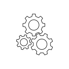 gears icon. Element of web for mobile concept and web apps icon. Thin line icon for website design and development, app development