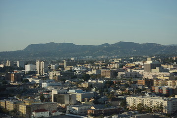 aerial view of the city of Los Angeles California