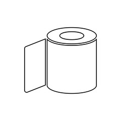 roll of toilet paper icon. Element of web for mobile concept and web apps icon. Thin line icon for website design and development, app development