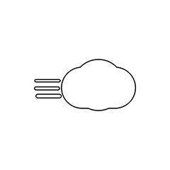 a cloud with a wind icon. Element of web for mobile concept and web apps icon. Thin line icon for website design and development, app development