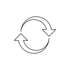 recycling symbol icon. Element of web for mobile concept and web apps icon. Thin line icon for website design and development, app development