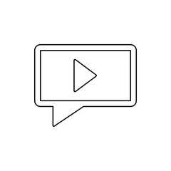 player icon. Element of web for mobile concept and web apps icon. Thin line icon for website design and development, app development