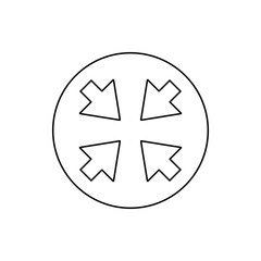 arrows in a circle icon. Element of web for mobile concept and web apps icon. Thin line icon for website design and development, app development