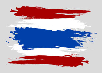 Thailand flag, official colors and proportion correctly. National Thailand flag. Flat vector illustration. EPS10.