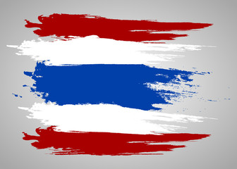 Thailand flag, official colors and proportion correctly. National Thailand flag. Flat vector illustration. EPS10.