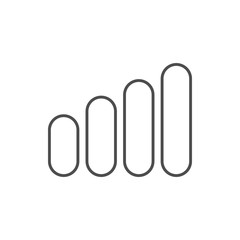 signal scale icon. Element of web for mobile concept and web apps icon. Thin line icon for website design and development, app development