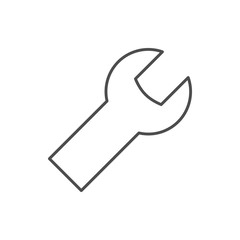 wrench icon. Element of web for mobile concept and web apps icon. Thin line icon for website design and development, app development