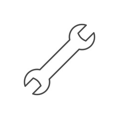 wrench icon. Element of web for mobile concept and web apps icon. Thin line icon for website design and development, app development