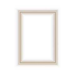 Realistic black frame isolated on white background. Perfect for your presentations. Vector illustration.