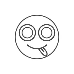 Obraz premium smiley with tongue out icon. Element of web for mobile concept and web apps icon. Thin line icon for website design and development, app development