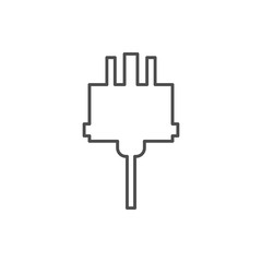 electrical plug icon. Element of web for mobile concept and web apps icon. Thin line icon for website design and development, app development