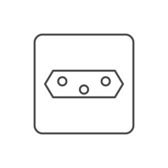 electric outlet icon. Element of web for mobile concept and web apps icon. Thin line icon for website design and development, app development
