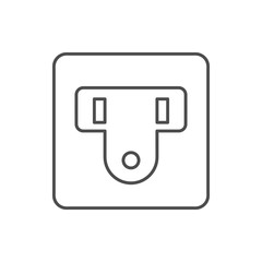 Obraz premium electric outlet icon. Element of web for mobile concept and web apps icon. Thin line icon for website design and development, app development