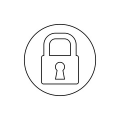 castle in a circle icon. Element of web for mobile concept and web apps icon. Thin line icon for website design and development, app development