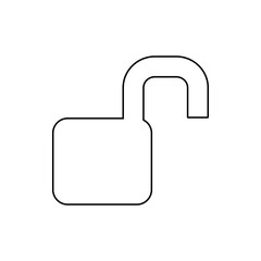 open lock icon. Element of web for mobile concept and web apps icon. Thin line icon for website design and development, app development