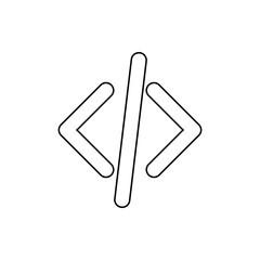 Fototapeta premium parentheses and oblique icon. Element of web for mobile concept and web apps icon. Thin line icon for website design and development, app development