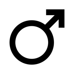 Male symbol isolated on white. Men gender sign. Mars icon