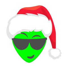 Alien head in santa hat - Win