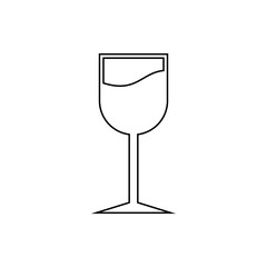 glass of wine icon. Element of web for mobile concept and web apps icon. Thin line icon for website design and development, app development