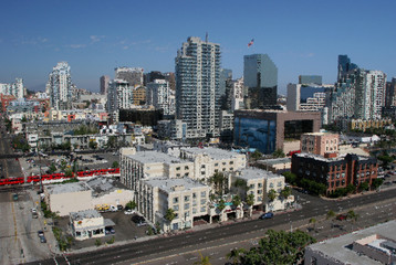 Fototapeta na wymiar Cityscape downtown view of the San Diego California skyline