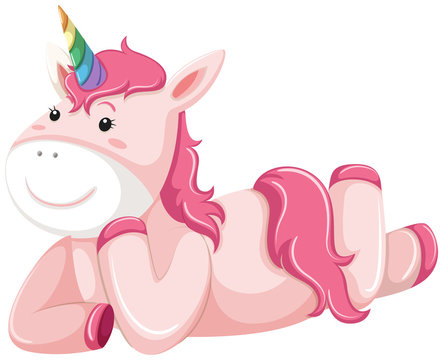 A pink unicorn character