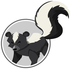 A skunk sticker template