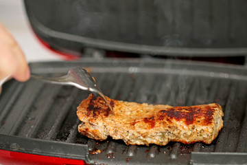 Grilled meat, roasted and tasty