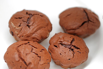 baking in the oven, blushing tasty cookies on the tray