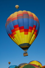 Colorful hot air balloons in the sky over Temecula
