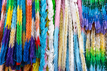 Colorful Japanese Paper Cranes