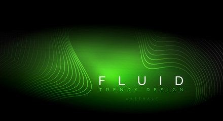 Digital flowing wave particles abstract background