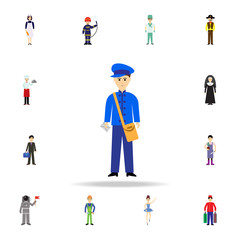 postman cartoon  icon. Detailed set of color profession icons. Premium graphic design. One of the collection icons for websites, web design, mobile app
