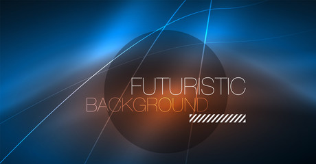 Neon glowing magic background, neon banner, night sky wallpaper. Magic light effect. Christmas abstract pattern.