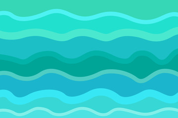Abstract nautical wallpaper of the surface. Wavy sea background. Pattern with lines and waves. Multicolored texture. Decorative style. Doodle for design