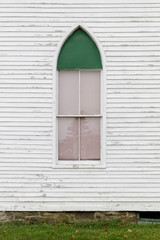 Church window, New York State, USA.