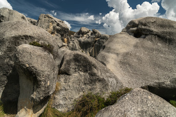 Rocks and dramatic sky, Castle Hill New Zealand