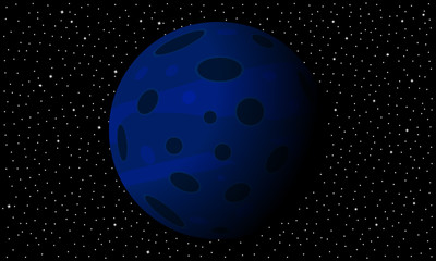 Planet and starry sky. © konstan