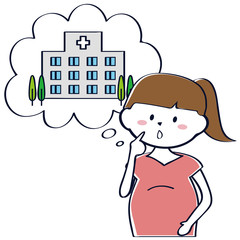 かわいい妊婦 ポニーテール　病院選び