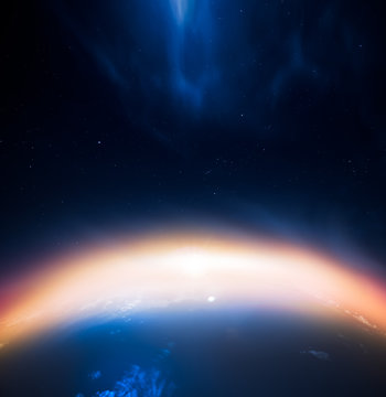 planet earth stratosphere / high contrast image