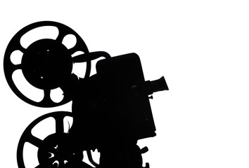 film projector on a white background