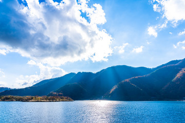 Beautiful landscape around lake kawaguchiko in Yamanashi Japan