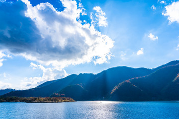 Beautiful landscape around lake kawaguchiko in Yamanashi Japan