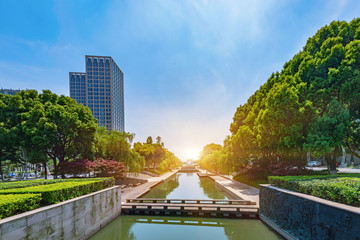 Fototapeta premium City view, river