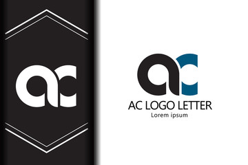 alphabet  logo letter AC with combination, lowercase for business - vector