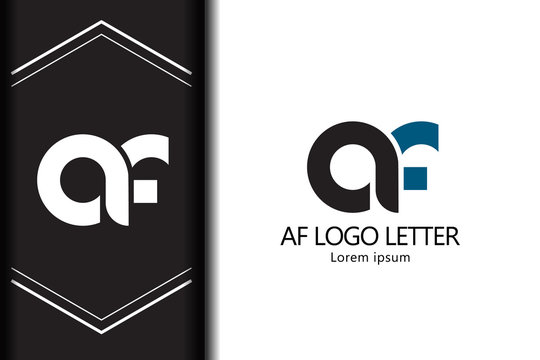 alphabet  logo letter AF with combination, lowercase for business - vector