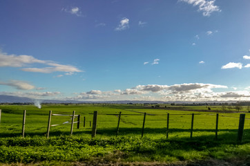 Beautiful farm on the countryside of New Zealand.