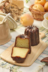 Canele cake - traditional French sweet dessert 